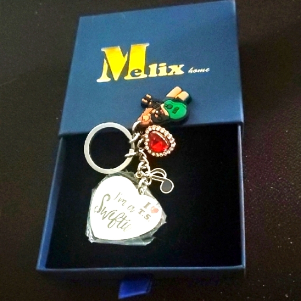 Swifty Keychain with Green And Pink Accents - Picture 2 of 5